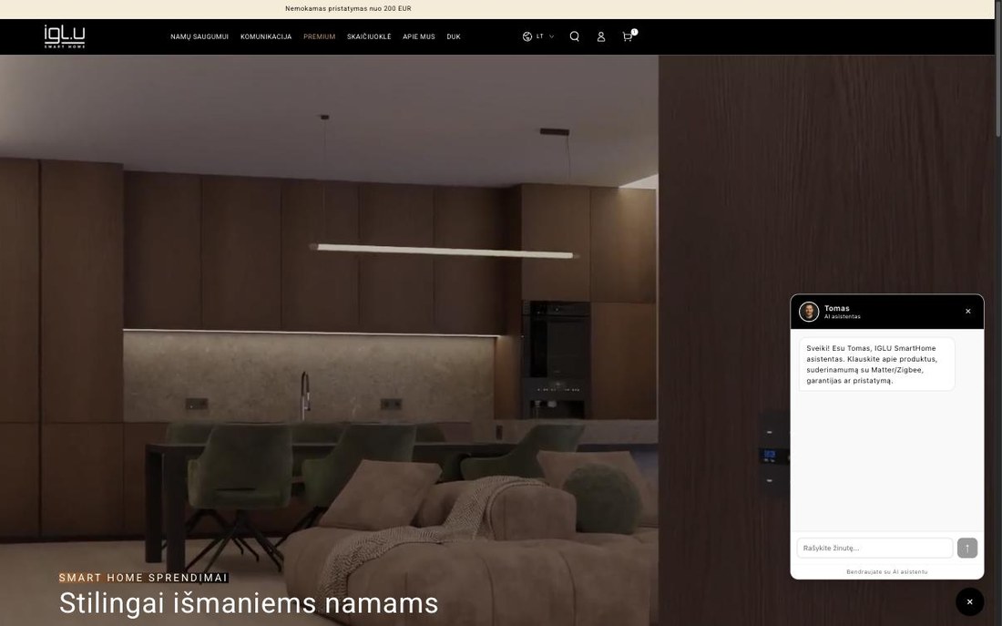 IGLU Smart svetainės vaizdas